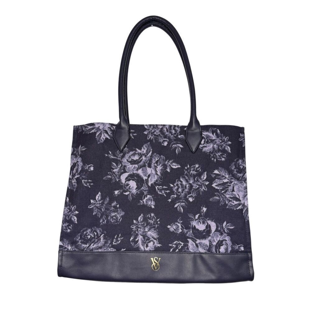Victoria’s Secret Limited Edition Purple Floral Book‎ Weekender Tote Bag